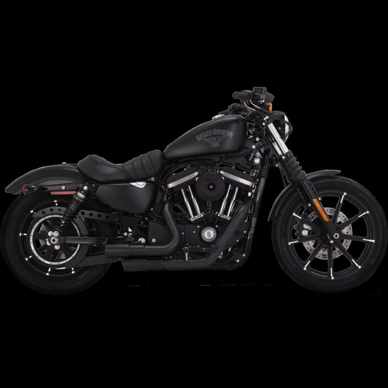 Vance & Hines HD Sportster 04-22 Mini Grenades Black PCX Full System Exhaust Powersports Exhausts Vance and Hines