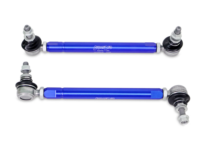 SuperPro 2004 Mazda 3 i Front HD Adjustable End Link Set (10mm Studs 254mm to 305mm) Sway Bar Endlinks Superpro
