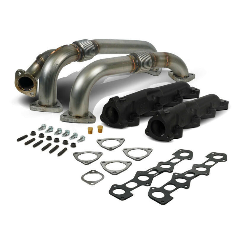 BD Diesel 08-10 Ford F-250/F-350/F-450/F-550 Powerstroke 6.4L Up Pipes Kit w/Manifold Set Connecting Pipes BD Diesel