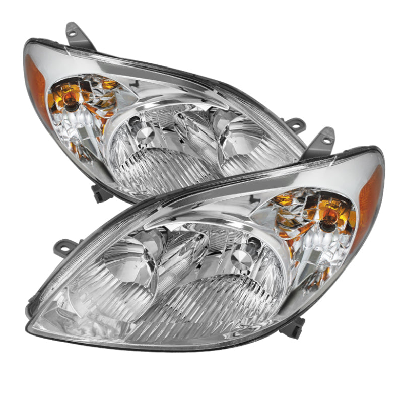xTune Toyota Matrix 03-08 Crystal Headlights Chrome HD-JH-TM03-AM-C Headlights SPYDER