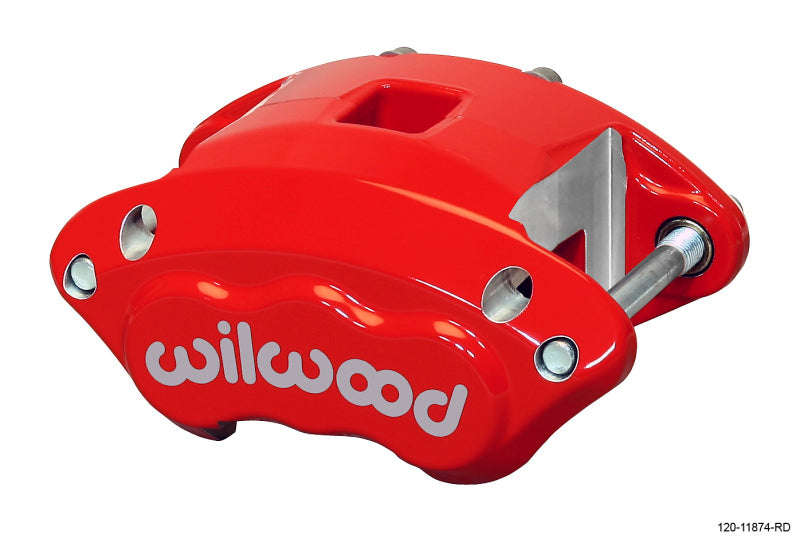 Wilwood Caliper-D154-Red 1.12/1.12in Pistons 1.04in Disc Brake Calipers - Perf Wilwood