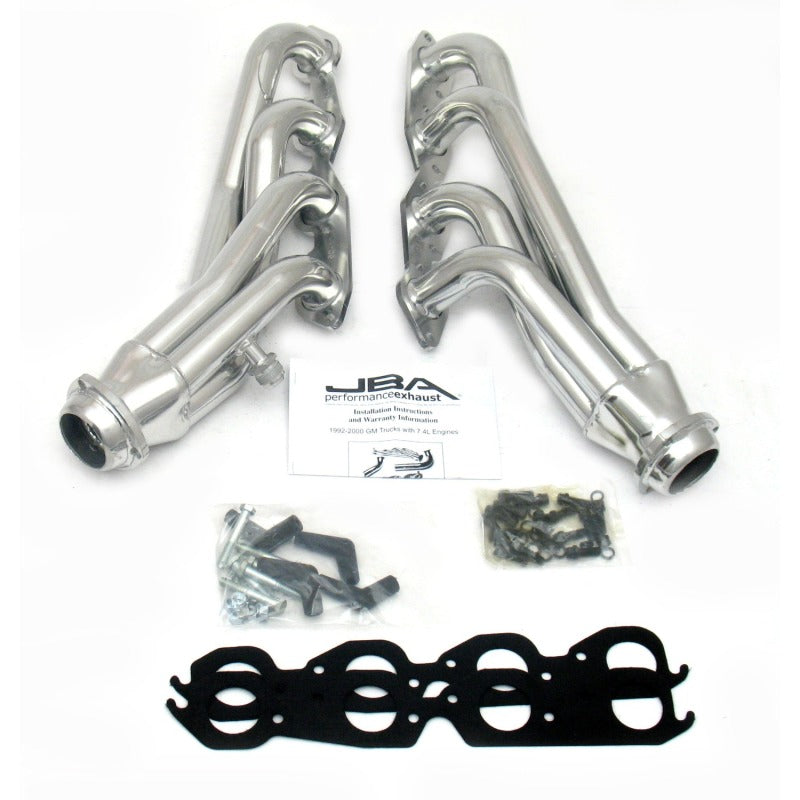 JBA 96-00 GM Truck 7.4L Vortec w/o A.I.R. 1-3/4in Primary Silver Ctd Cat4Ward Header Headers & Manifolds JBA