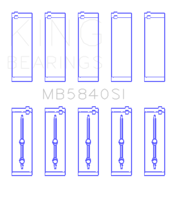 King Engine Bearings Chrysler/Dodge Gen 3 Hemi 5.7/6.1/6.4 (Size +0.75mm) Main Bearing Set Bearings King Engine Bearings