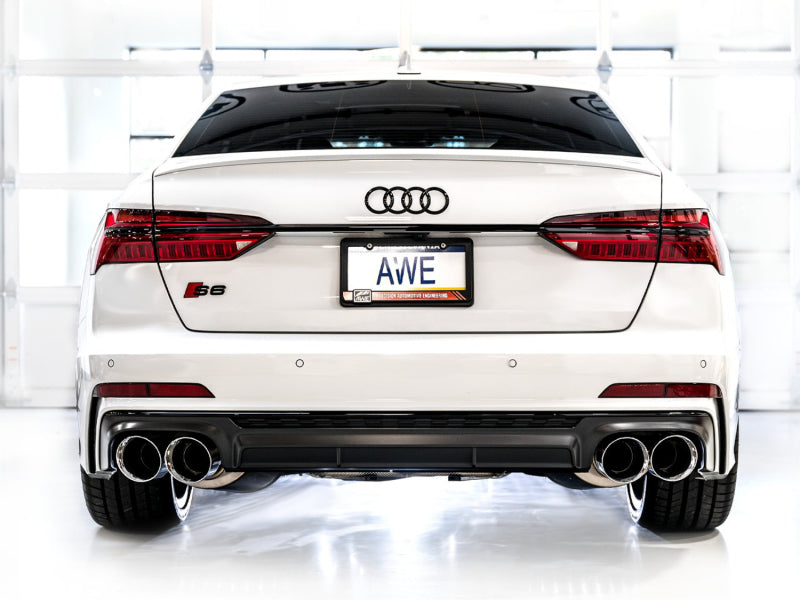 AWE Tuning 19-23 Audi C8 S6/S7 2.9T V6 AWD Touring Edition Exhaust - Chrome Silver Tips Catback AWE Tuning