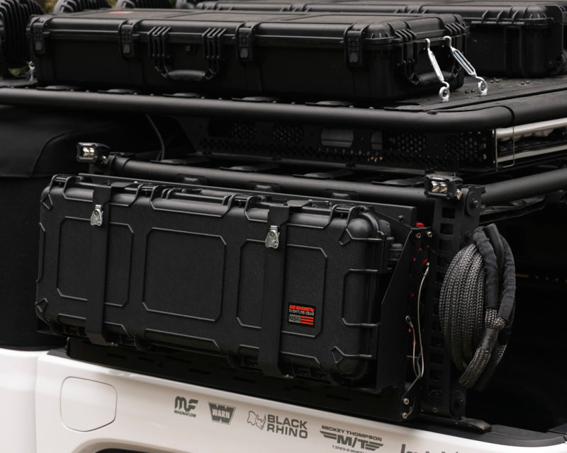 Go Rhino XVenture Gear Hard Case Mount Long 44in. (Mount ONLY for XRS/SRM Racks) - Tex. Blk Cargo Boxes & Bags Go Rhino