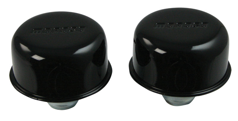 Moroso Valve Cover Breather - 1.22in Diameter - One Piece Push-In Type - Black Powder Coat Valve Covers Moroso
