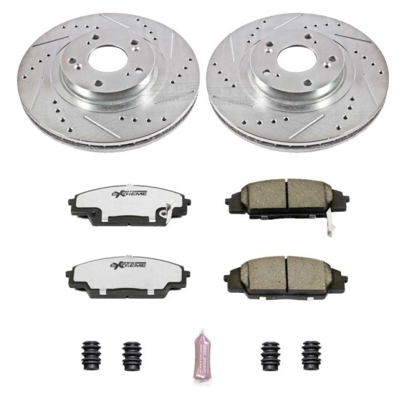 Power Stop 02-06 Acura RSX Front Z26 Street Warrior Brake Kit Brake Kits - Performance D&S PowerStop