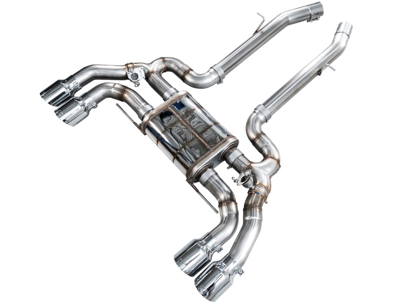 AWE Tuning 20-25 BMW X3 M/M Comp (F97) AWD SwitchPath Axle-Back Exhaust - Chrome Silver Tips Axle Back AWE Tuning