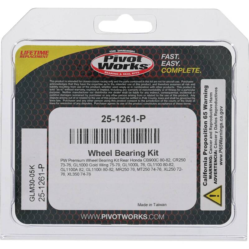 Pivot Works Honda Wheel Bearing Kit Premium Bearings Control Arms Pivot Works