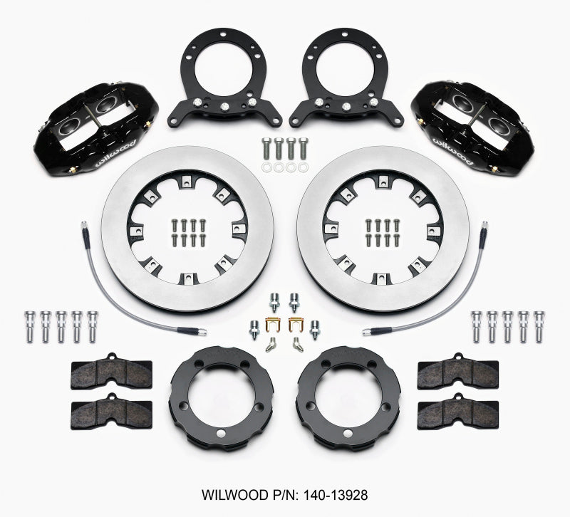 Wilwood D8 Front Hat Kit 12.19in Rotor 76-77 Ford Bronco Dana 44 w/Lines Big Brake Kits Wilwood