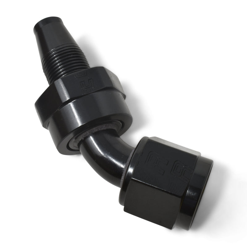 Russell Performance -8 AN 45 Degree Hose End Without Socket - Polished and Black Fittings Russell