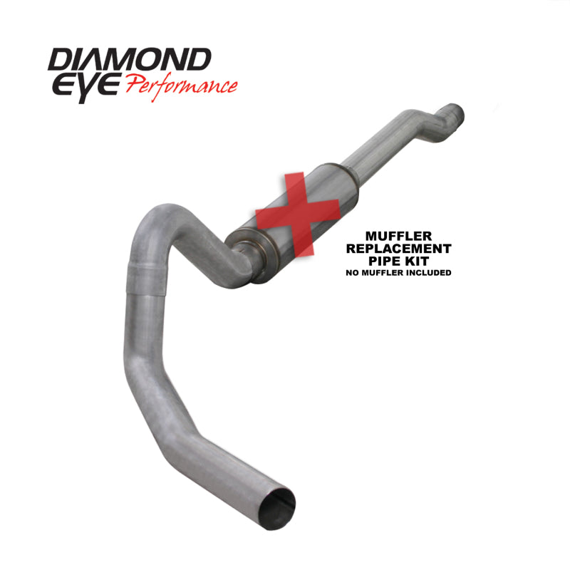 Diamond Eye KIT 4in Catback MFLR RPLCMENT PIPE Single AL: 03-06 FORD 6.0L EXCURSION Catback Diamond Eye Performance