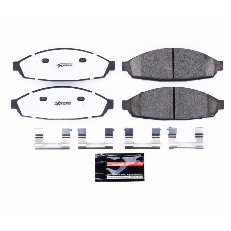 Power Stop 03-11 Ford Crown Victoria Front Z26 Extreme Street Brake Pads w/Hardware Brake Pads - Performance PowerStop