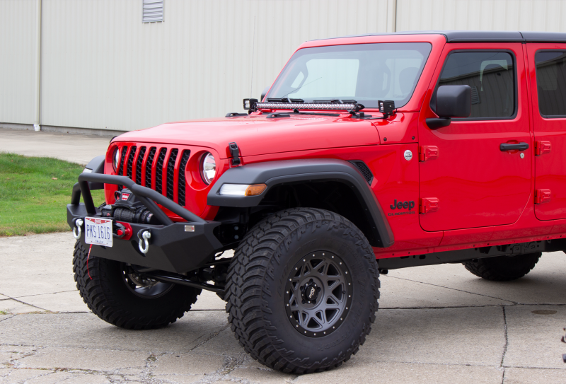 Fishbone Offroad 2018+ Jeep Wrangler JL - Black Aluminum Hawse Fairlead License Plate Mount License Frame Fishbone Offroad