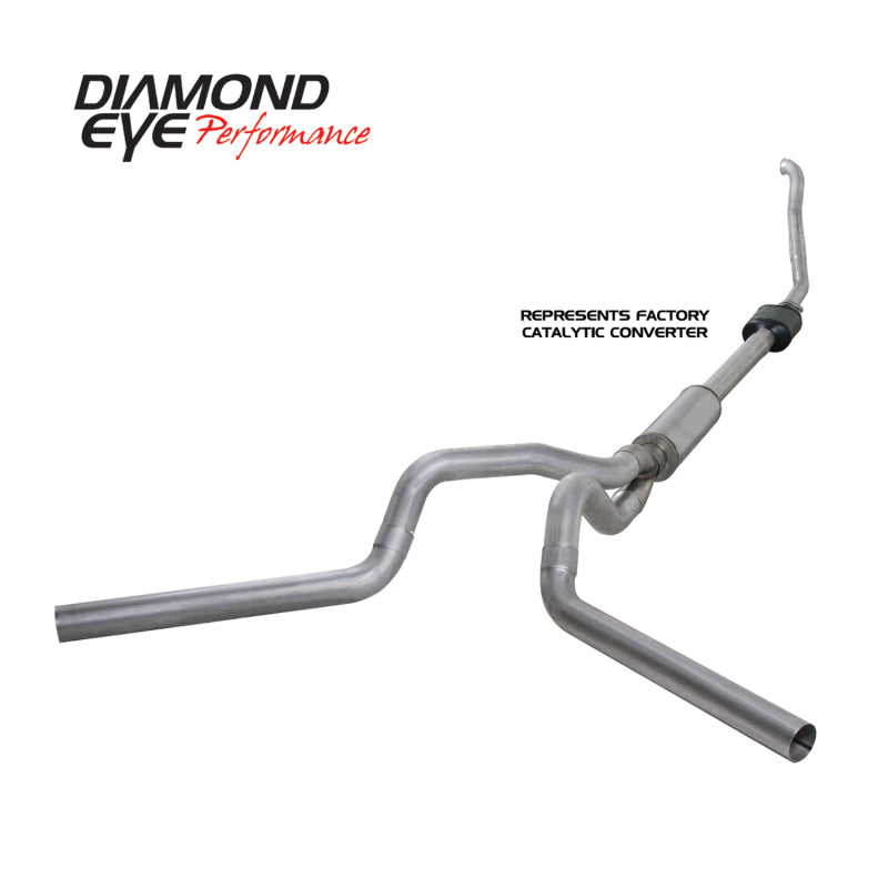 Diamond Eye KIT 4in TB MFLR RPLCMENT PIPEDUALALUM94-97 5 7 3L F250/F350 PWRSTROKE NFS Turbo Back Diamond Eye Performance