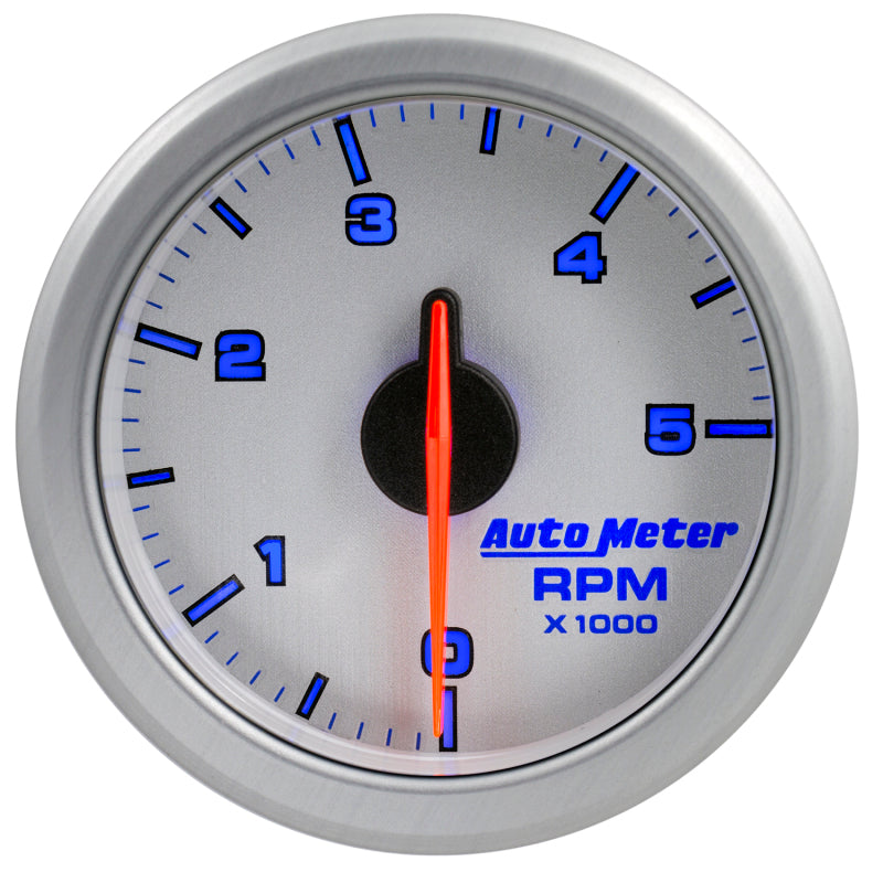 Autometer Airdrive 2-1/6in Tachometer Gauge 0-5K RPM - Silver Gauges AutoMeter