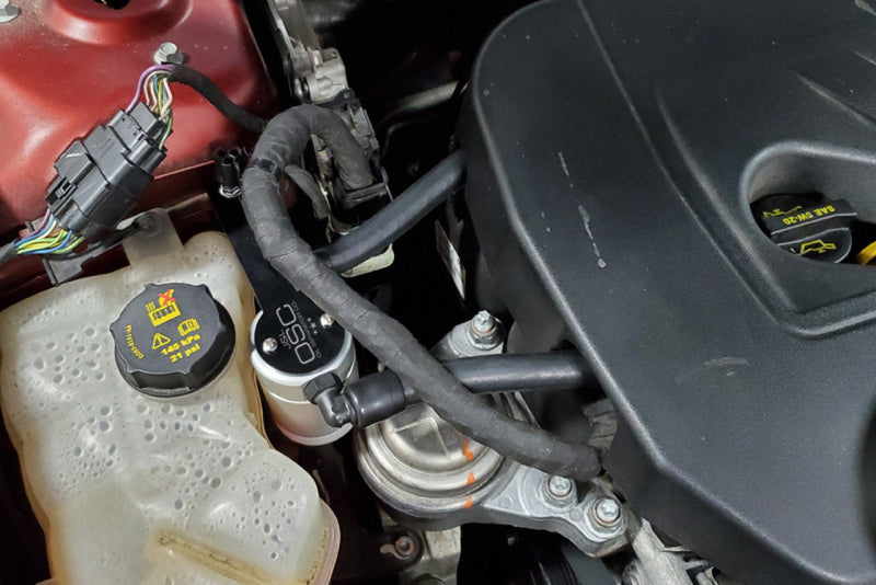 J&L 13-19 Ford Fusion 1.5L EcoBoost Oil Separator 3.0 Passenger Side - Clear Anodized Oil Separators J&L