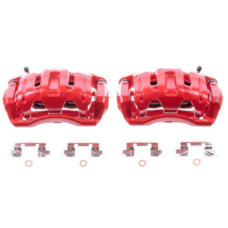 Power Stop 07-12 Acura RDX Front Red Calipers w/Brackets - Pair Brake Calipers - Perf PowerStop