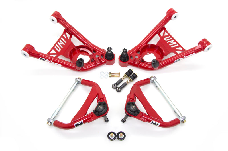 UMI Performance 64-72 GM A-Body Tubular Upper & Lower Front A-Arm Kit- Delrin Bushings Control Arms UMI Performance