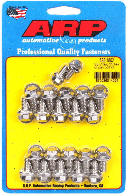 ARP BB Chevy SS Hex Oil Pan Bolt Kit Hardware Kits - Other ARP