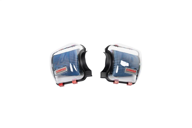 Corsa 24-25 Ford Mustang GT 5.0L Clear Lids & Oiled Filters Air Filters - Universal Fit CORSA Performance