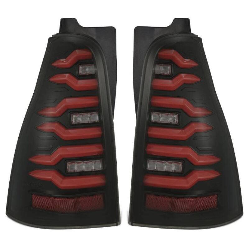 AlphaRex 03-09 Toyota 4Runner LUXX-Series LED Tail Lights- Black/Red Tail Lights AlphaRex