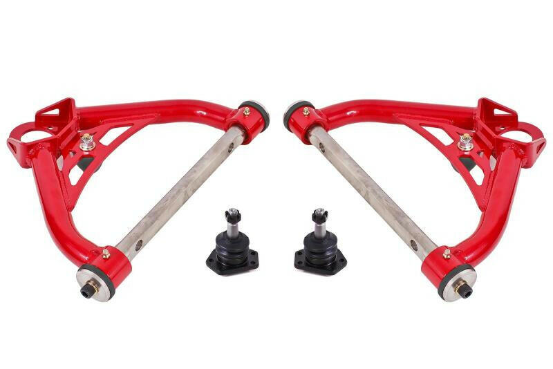 BMR 70-81 Chevrolet Camaro A-Arms Upper Non-Adjustable Delrin Std Ball Joint - Red Control Arms BMR Suspension