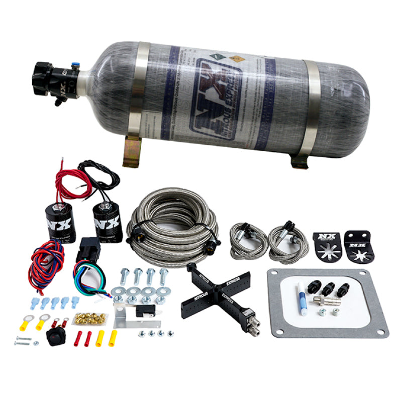 Nitrous Express 4500 Covert Crossbar Plate System Stage 6 50-300HP (12lb Bottle) Nitrous Plates Nitrous Express