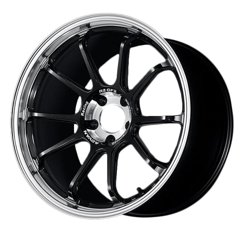 Advan RZ-DF2 19X9.5 +29 5x114.3 Diamond Cut and Racing Titanium- Black Wheels - Forged Advan