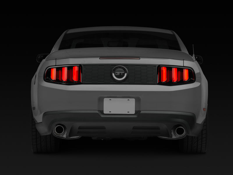 Raxiom 10-12 Ford Mustang Vector V2 LED Tail Lights - Gloss Black Housing (Clear Lens) Tail Lights Raxiom