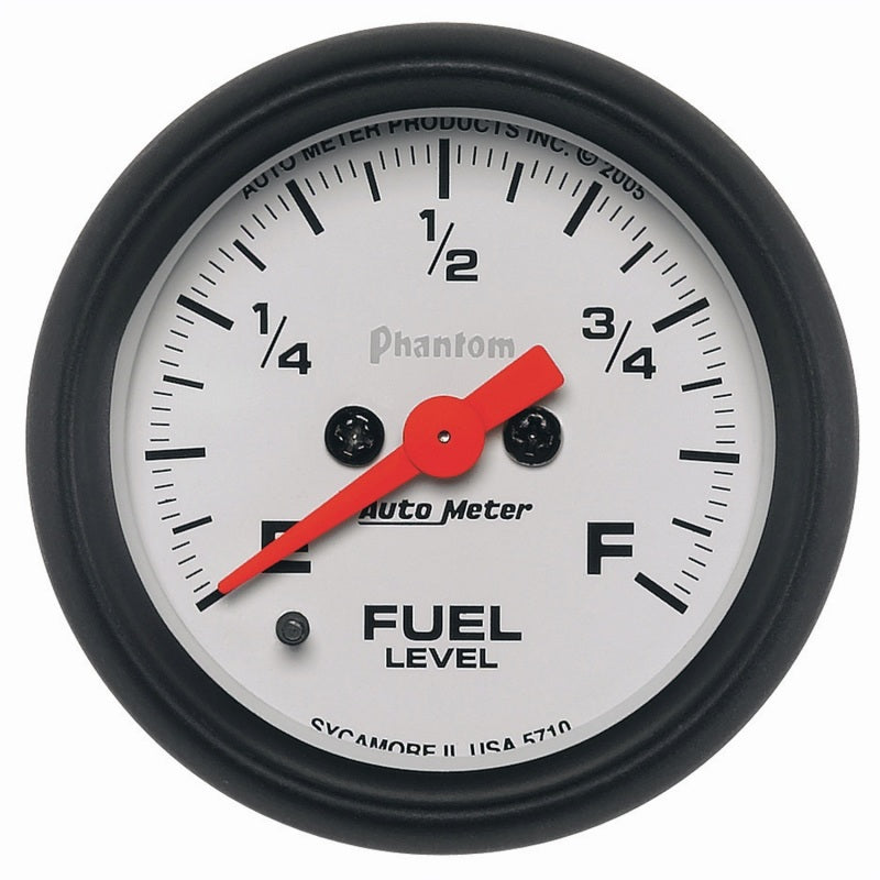 Autometer Phantom 52mm Full Sweep Electronic Fuel Level Programmable Empty-Full Range Gauges AutoMeter