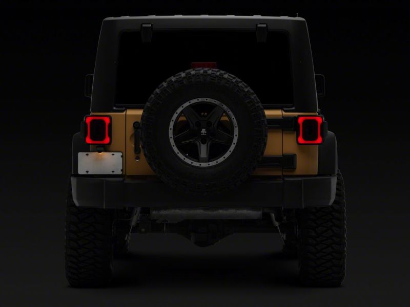 Raxiom 07-18 Jeep Wrangler JK Axial Series LED Tail Lights- Blk Housing (Smoked Lens) Tail Lights Raxiom