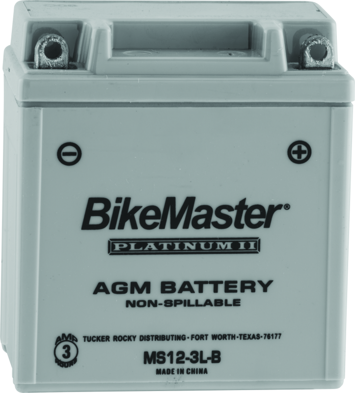 BikeMaster AGM Battery - MS12-3L-B Batteries BikeMaster