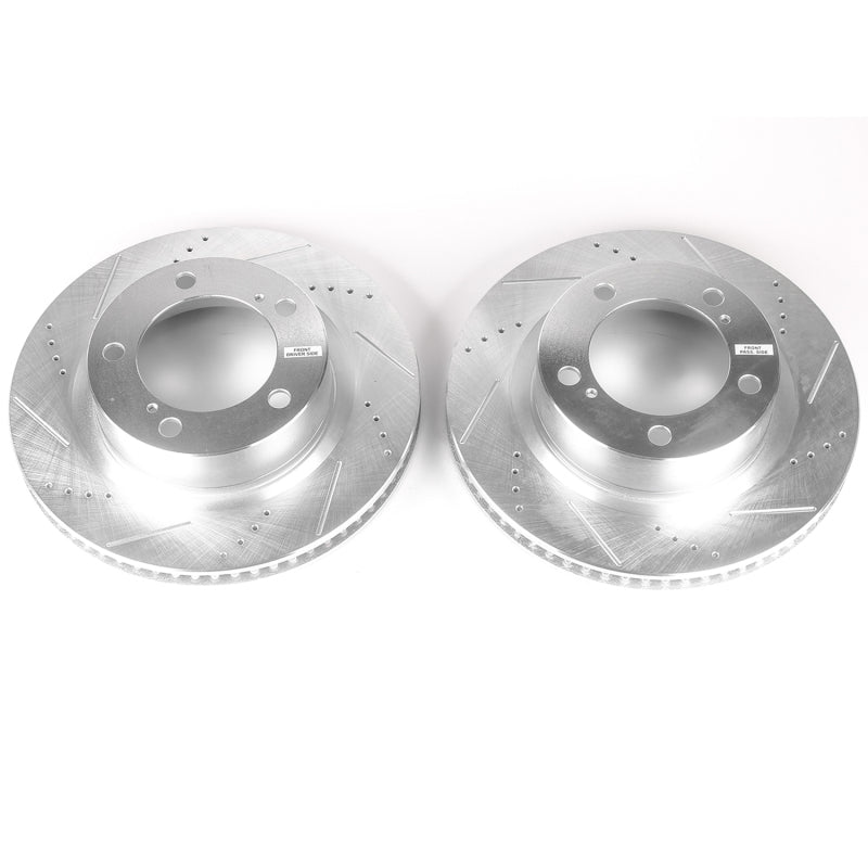 Power Stop 08-11 Lexus LX570 Front Evolution Drilled & Slotted Rotors - Pair Brake Rotors - Slot & Drilled PowerStop