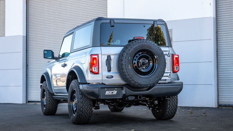 Borla 21-22 Ford Bronco 2.3L 2DR/4DR T-304 Stainless Steel Cat-Back S-Type Exhaust - Brushed Catback Borla