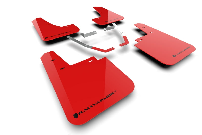 Rally Armor 24-25 Subaru Crosstrek (Wilderness Only) Red UR Mud Flap W/Black Logo - No Drilling Req Mud Flaps Rally Armor