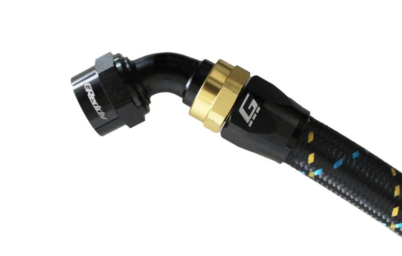 GReddy AN10 60 DEGREE HOSE END SWIVEL BLACK/GOLD ANODIZED Oil Line Kits GReddy