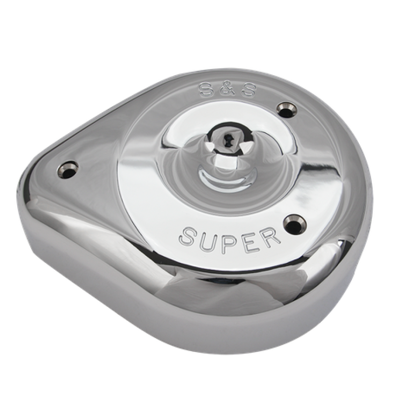 S&S Cycle Teardrop Chrome Air Cleaner Cover For S&S Super E/G Carbs Air Intake Components S&S Cycle