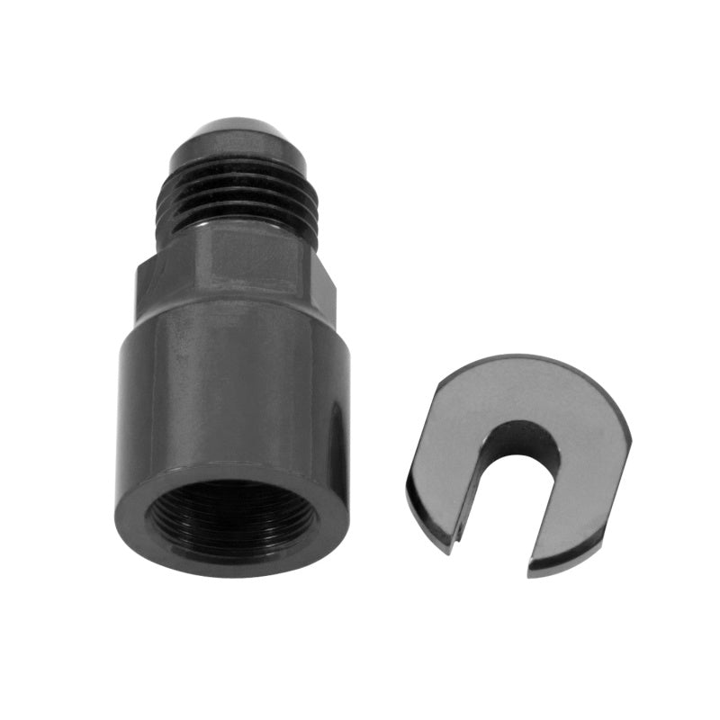Russell Performance -6 AN male to 1/4in SAE Quick-Disconnect Female (Black Single) Fittings Russell