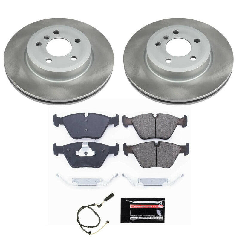 Power Stop 04-10 BMW X3 Front Semi-Coated Rotor Kit Brake Kits - Performance Blank PowerStop