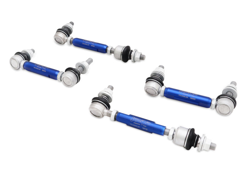 SuperPro 03-24 Toyota 4Runner HD Adjustable End Link Set (TRC1285L + TRC1285V) Sway Bar Endlinks Superpro