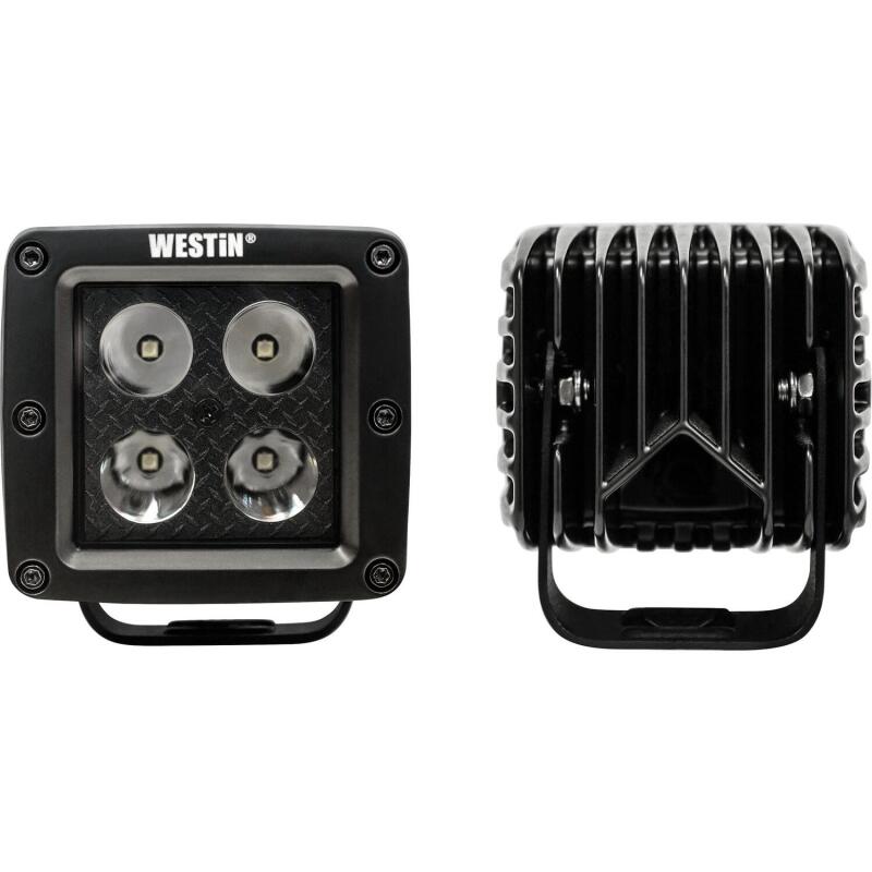 Westin LED Auxiliary Light 3.2in x 3.0in Spot w/5W Cree - Black Light Bars & Cubes Westin