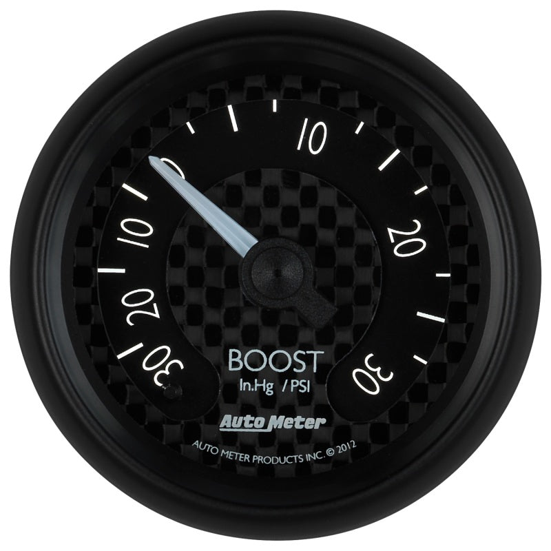 Autometer GT Series 52mm Mechanical 30 In Hg/30 psi Vacuum/Boost Gauge Gauges AutoMeter