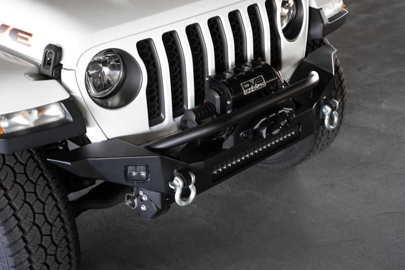 DV8 Offroad 18-23 Jeep Wrangler JL / 20-23 Jeep Gladiator JT FS-7 Mid-Width Winch Front Bumper Bumpers - Steel DV8 Offroad
