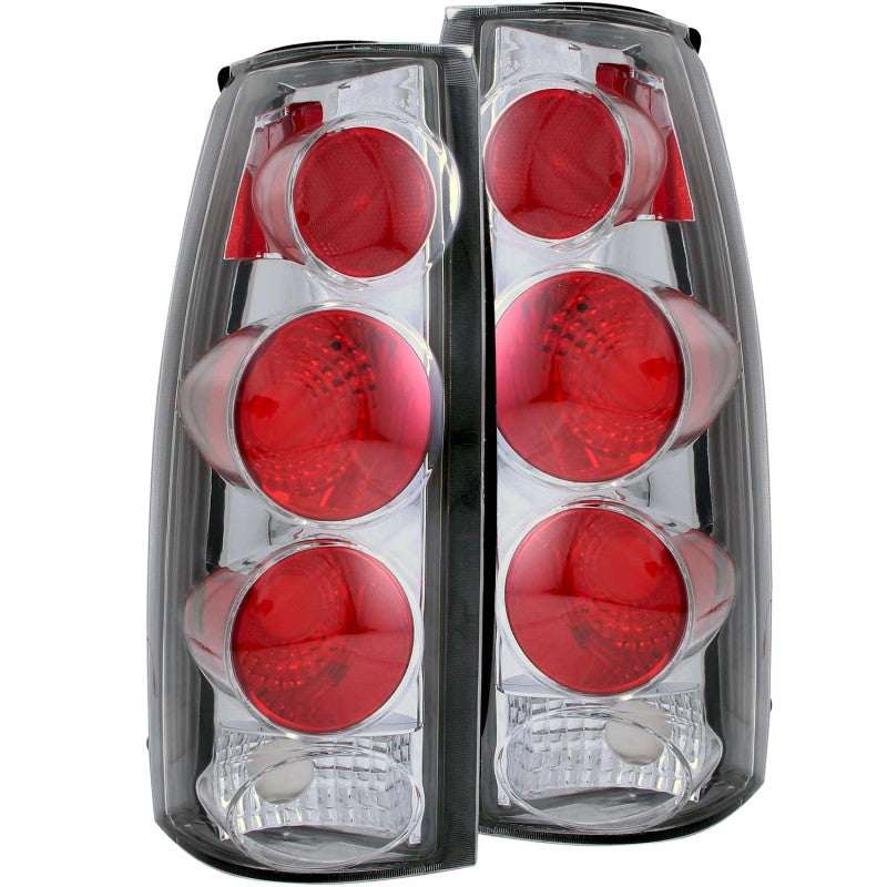 ANZO 1999-2000 Cadillac Escalade Taillights Smoke 3D Style Tail Lights ANZO
