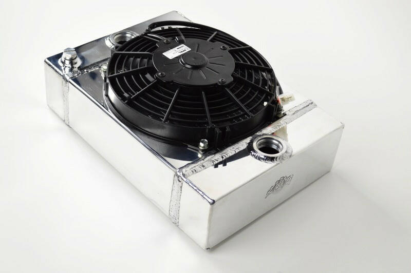 CSF Universal Drag Race / Tuck Radiator w/9in Spal Fan - 10.5in H x 10in L x 3.6in W Radiators CSF