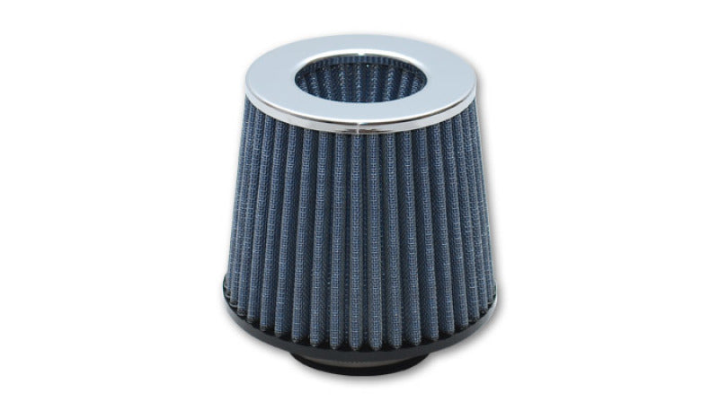 Vibrant Open Funnel Perf Air Filter (5in Cone O.D. x 5in Tall x 4.5in inlet I.D.) Chrome Filter Cap Air Filters - Universal Fit Vibrant