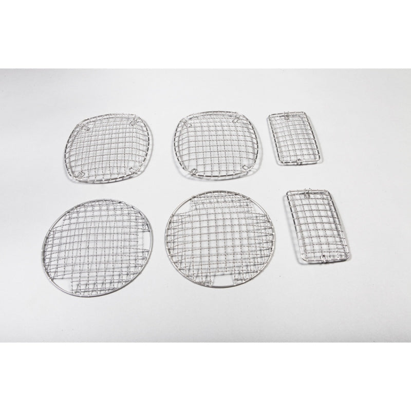 Rugged Ridge 97-06 Jeep Wrangler TJ Stainless Steel Stone Guard Set Light Covers and Guards Rugged Ridge