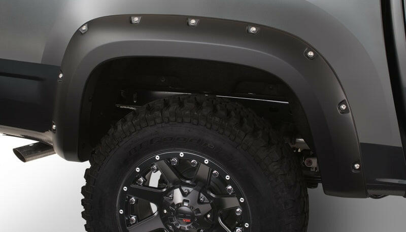 Bushwacker 15-18 Chevy ado Fleetside Pocket Style Flares 4pc 74.0in Bed - Black Fender Flares Bushwacker