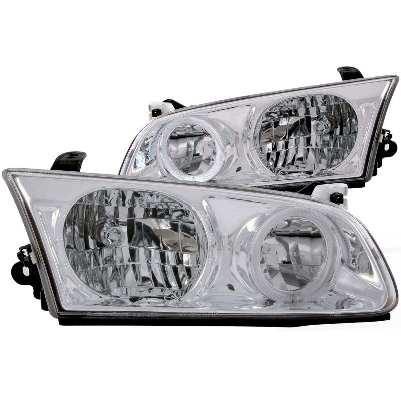ANZO 2000-2001 Toyota Camry Crystal Headlights w/ Halo Chrome Headlights ANZO